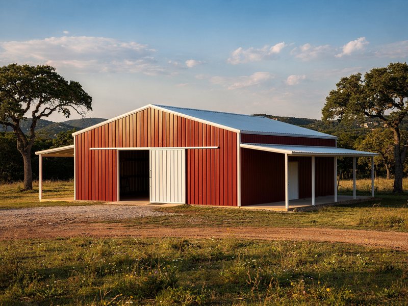 30x50 Metal Barn, Bulverde TX